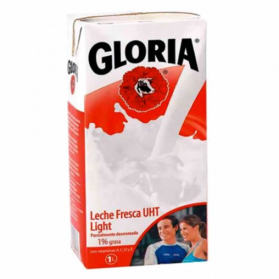 GLORIA - FRESH LIGHT MILK UHT BOX OF 1 LITER