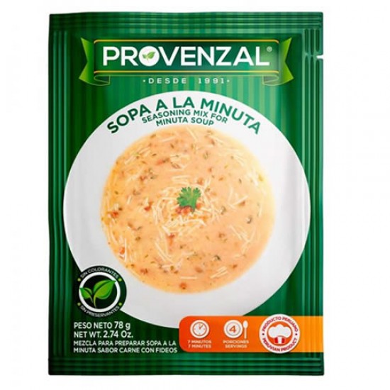 PROVENZAL - PERUVIAN MINUTE SOUP, SACHET X 78 GR