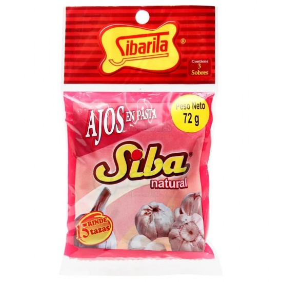 SIBA - GARLIC GROUND PASTE SAUCE - BAG X 72 GR (3 SACHETS)