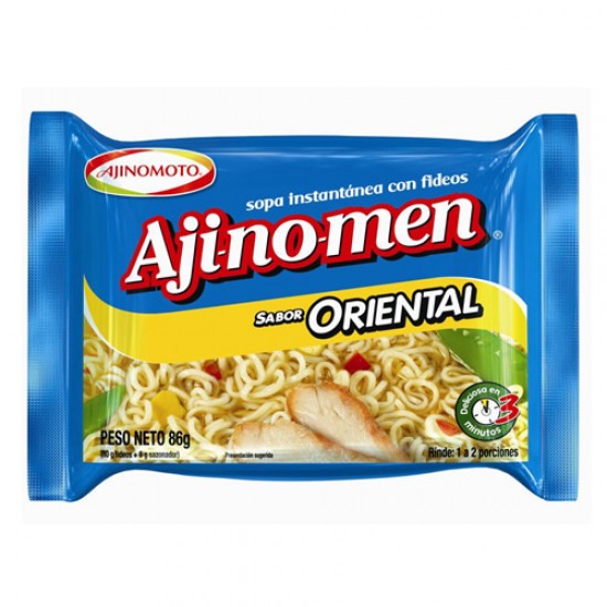 AJINOMEN - INSTANT NOODLE ORIENTAL SOUP , BAG  X 80 GR