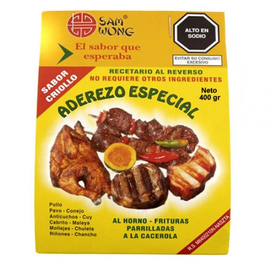 SAM WONG - SPECIAL SEASONING CREOLE SACHET x 400 GR