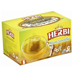 HERBI - CHAMOMILE ( MANZANILLA) INFUSION TEA, BOX OF 25 UNITS
