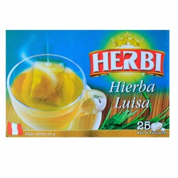 HERBI - LEMON VERBENA ( HIERBA LUISA)  INFUSION TEA, BOX OF 25 UNITS