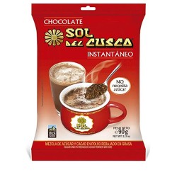 SOL DEL CUSCO - INSTANT MILLED CHOCOLATE DRINK , BAG X  90 GR 