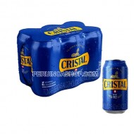 CRISTAL - PERUVIAN BEER, PACK X 6 CANS , 473 ML / 16 OZ