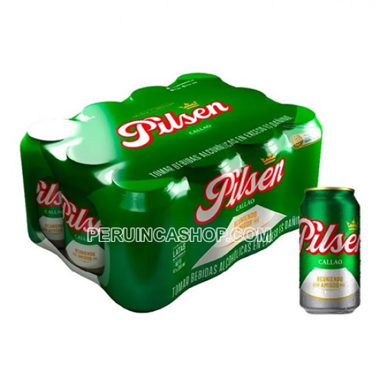 PILSEN CALLAO - PERUVIAN BEER, PACK X 12 CANS , 355 ml / 12 oz