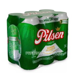 PILSEN CALLAO - PERUVIAN BEER, PACK X 6 CANS , 473 ml / 16 oz