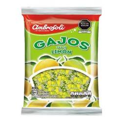 AMBROSOLI GAJOS - HARD LEMON CANDIES ,  BAG X 100 UNITS