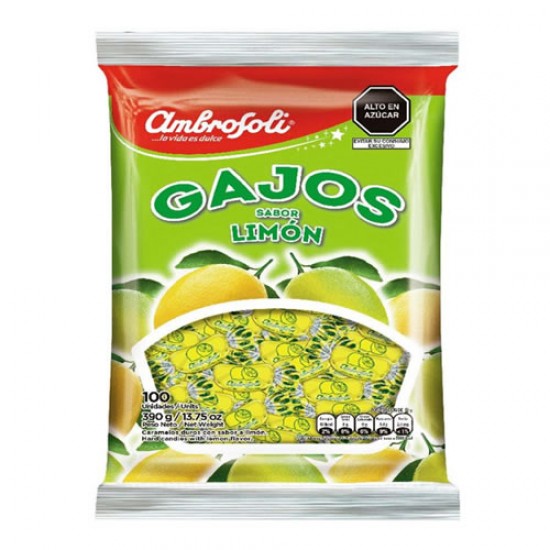 AMBROSOLI GAJOS - HARD LEMON CANDIES ,  BAG X 100 UNITS