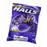 HALLS - CANDIES MULBERRY BLUE LYPTUS  x 100 UNITS