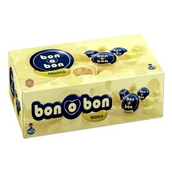 BON O BON  BLANCO - CHOCOLATE BONBON STUFFED PEANUT BUTTER,  BOX OF 270 GR