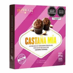 DI PERUGIA CASTAÑA MIA - PERUVIAN MILK CHOCOLATE WITH ROASTED CHESTNUTS , BOX OF 192 GR