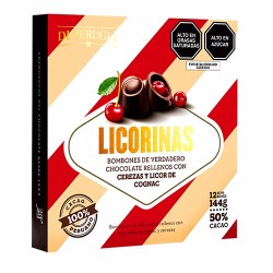 DI PERUGIA LICORINAS - CHOCOLATE BONBON FILLED WITH LIQUEUR FLAVORED COGNAC AND CHERRIES, BOX OF 144 GR