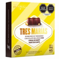 DI PERUGIA  TRES MARIAS - CHOCOLATE BONBON FILLED WITH MILK CREAM OF PEANUT - BOX OF 156 GR