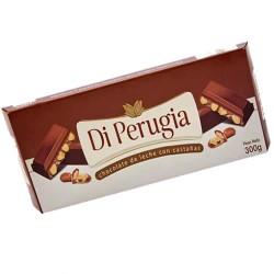 DI PERUGIA - CHOCOLATE TABLETS FILLED WITH ROASTED CHESTNUTS , BOX OF 300 GR