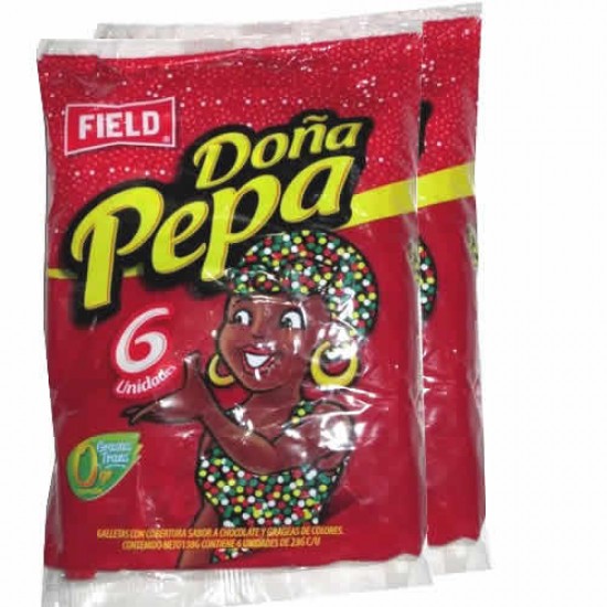 DOÑA  PEPA - TURRON NOUGAT  PERU CHOCOLATE COOKIES ,  BAG X 6 UNITS