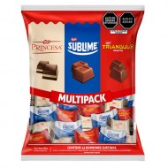  DONOFRIO MIXED PACK  - MINI TRIANGULO , PRINCESA & SUBLIME MILK CHOCOLATE , BOX OF 45 UNITS