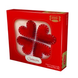 LA IBERICA - CLOVER HEART CHOCOLATE PERU, BOX OF 100 GR