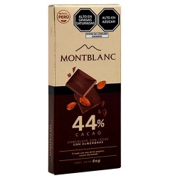 MONTBLANC - MILKY CHOCOLATE WITH ALMONDS 44% CACAO ,TABLET X 80 GR