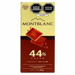 MONTBLANC - MILKY CHOCOLATE 44% CACAO ,TABLET  X 80 GR