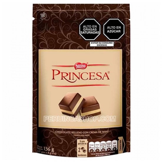 PRINCESA - PERUVIAN CHOCOLATE BONBONS PERU , BAG X 17 UNITS