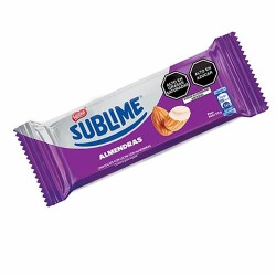 SUBLIME ALMENDRAS - ALMONDS  IN CHOCOLATE TABLETS , BOX OF 10 TABLETS