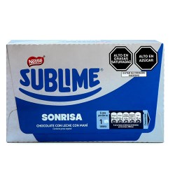SUBLIME SONRISA -  PERUVIAN CLASSIC CHOCOLATE TABLETS , BOX OF 20 UNITS