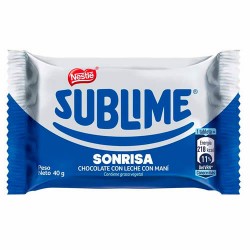 SUBLIME SONRISA -  PERUVIAN CLASSIC CHOCOLATE TABLETS , BOX OF 20 UNITS