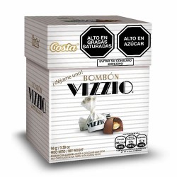 VIZZIO BONBONS - ALMONDS COVERED WITH CHOCOLATE , PERU - BOX OF 96 GR