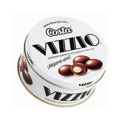 VIZZIO - ALMONDS COVERED CHOCOLATE,  BOWL  X 182 GR. 
