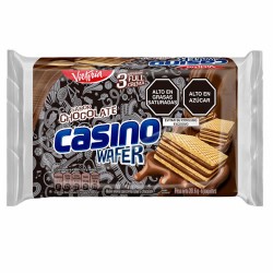 CASINO - WAFER OBLEA CHOCOLATE FLAVORED ,  BAG X 6 UNITS