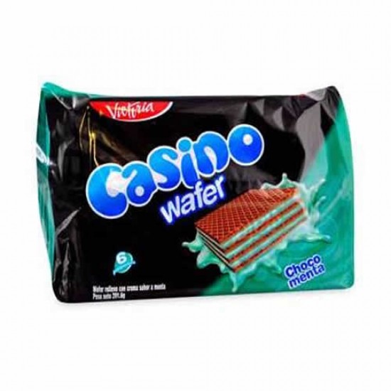 CASINO WAFER - WAFER OBLEA MINT FLAVORED , BAG X 6 UNITS