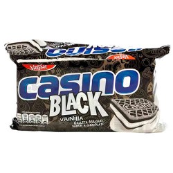 CASINO BLACK - CHOCOLATE COOKIES STUFFED WITH VANILLA CREAM FLAVOR -  BAG X 6 PACKETS