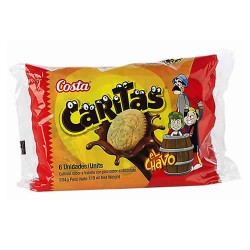 EL CHAVO - VANILLA COOKIES  FILLED WITH CHOCOLATE -  BAG X 6 UNITS