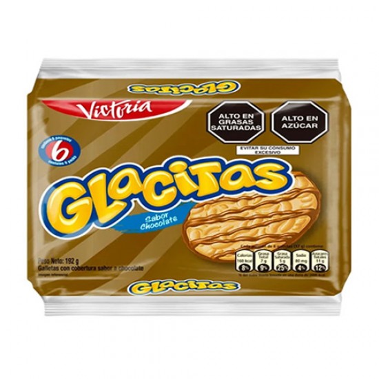 GLACITAS - COOKIES CHOCOLATE FLAVOR - BAG X 6 UNITS