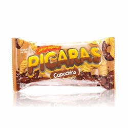 PICARAS CAPUCHINO - COOKIES COVERED WITH CAPUCHINO CREAM -  BAG X 6 UNITS