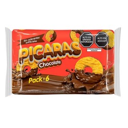 PICARAS CLASIC - COOKIES FILLED WITH CLASIC CHOCOLATE CREAM - BAG X 6 UNITS