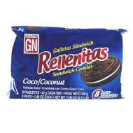 RELLENITAS - PERUVIAN COOKIES FILLED COCONUT CREAM PERU PACK X  8 UNITS