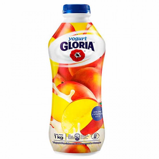 GLORIA - YOGURT MANGO FLAVORED , BOTTLE X 1 LITER