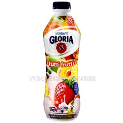 GLORIA - PERUVIAN YOGURT TUTTI FRUTTI FLAVORED , BOTTLE X 1 LITER