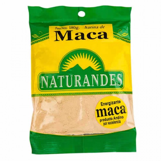 NATURANDES - PERUVIAN MACA FLOUR  POWDER, BAG X 180 GR