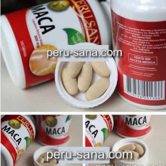 PERUSANA - PERUVIAN MACA, JAR X 100 TABLETS 800 MG