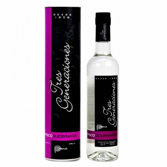 TRES GENERACIONES - PERUVIAN PISCO ACHOLADO, BOT X 500 ML