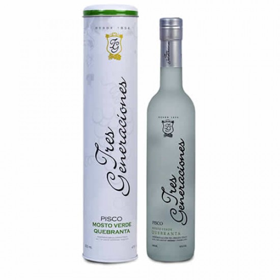 TRES GENERACIONES - PERUVIAN PISCO ACHOLADO, BOT X 500 ML