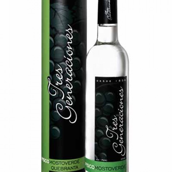 3 GENERATIONS - PISCO MOSTO VERDE TORONTEL, BOT X 500 ML