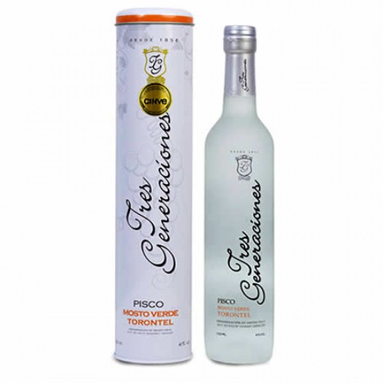 TRES GENERACIONES - PERUVIAN PISCO ACHOLADO, BOT X 500 ML