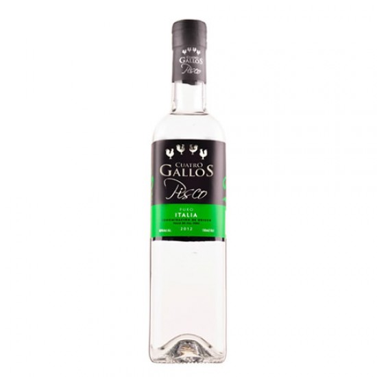 CUATRO GALLOS - PERUVIAN PISCO ACHOLADO, BOTTLE X 700 ML