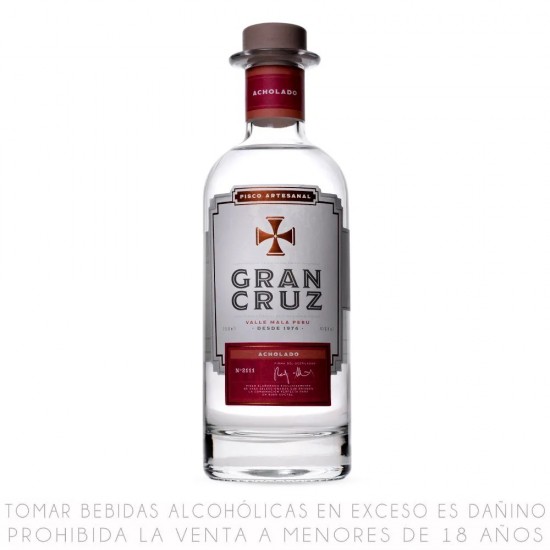 GRAN CRUZ- PERUVIAN PISCO QUEBRANTA PERU, BOT X 700 ML