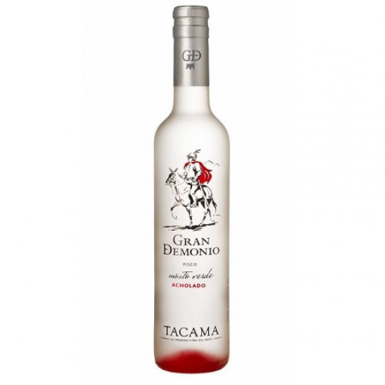 TACAMA "GRAN DEMONIO" -  PERUVIAN PISCO MOSTO VERDE ITALIA  X 500 ML