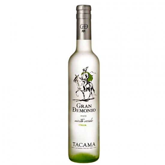 TACAMA" GRAN DEMONIO" -  PERUVIAN PISCO MOSTO VERDE ACHOLADO X 500 ML